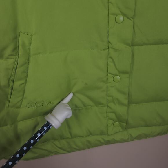 Cabela's Quilted Goose Down Puffer Vest in Lime Green Size L - Picture 5 of 9
